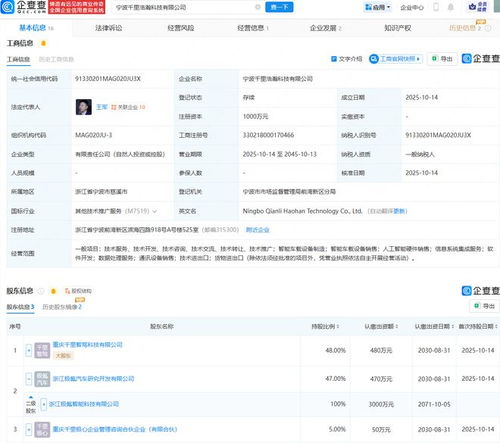 極氪汽車等在寧波成立千里浩瀚科技公司 專注信息系統集成服務