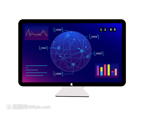 球形線性數(shù)據(jù)化顯示 科技感與計算機(jī)數(shù)據(jù)服務(wù)的完美融合